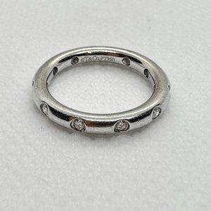 TIFFANY & Co. Platinum .18ct Diamond Bezet Band Ring 4